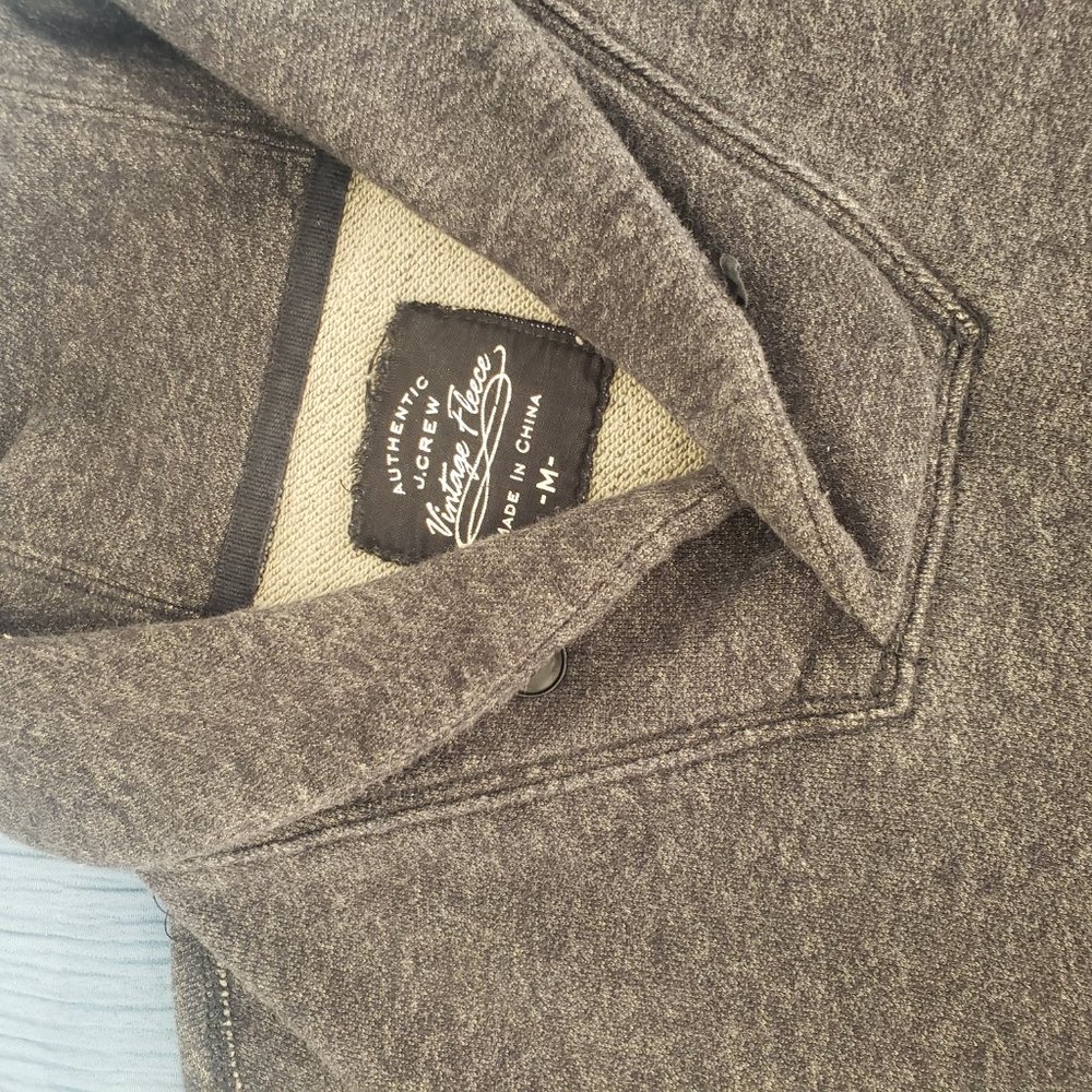 J.Crew Sweater Mens M Gray Fleece Pullover Sweatshirt Comfort Vintage Fleece - Picture 3 of 3